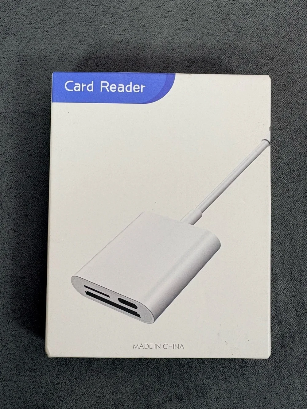 White Universal Card Reader with USB Cable - Multi-Slot SD & microSD Adapter
